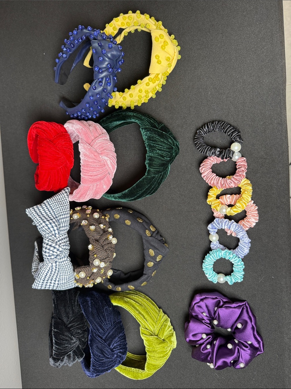 Assorted Kids Velvet and Beaded Headbands – Multicolor Pack